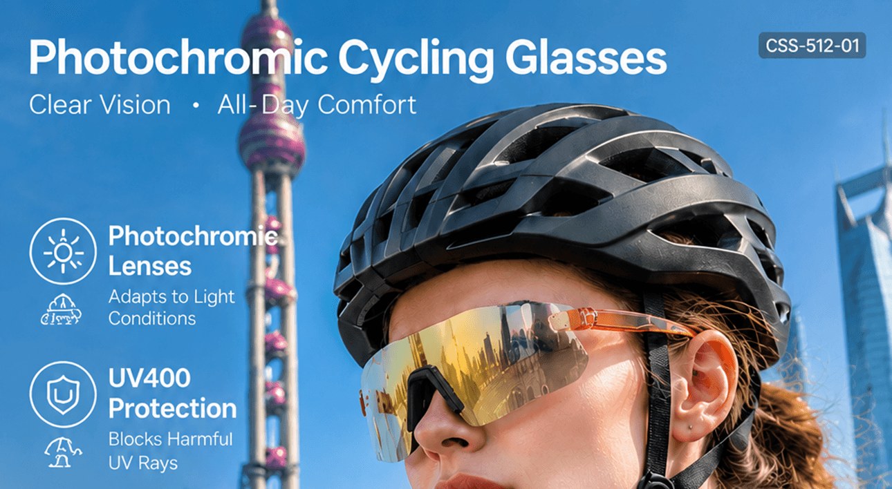 Dark Shades For Women Photochromic Cycling Glasses
